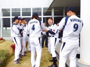 撮影の様子（野球部）