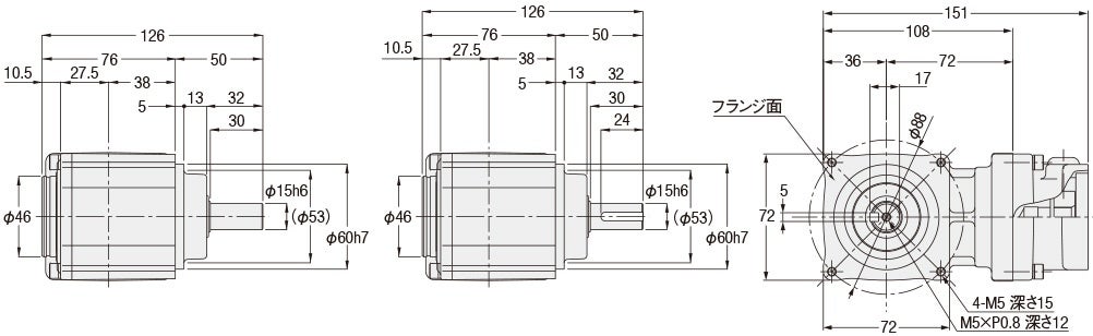 サーボモータ用高精度減速機 400W相当 中実軸 3分・30分 - 株式会社
